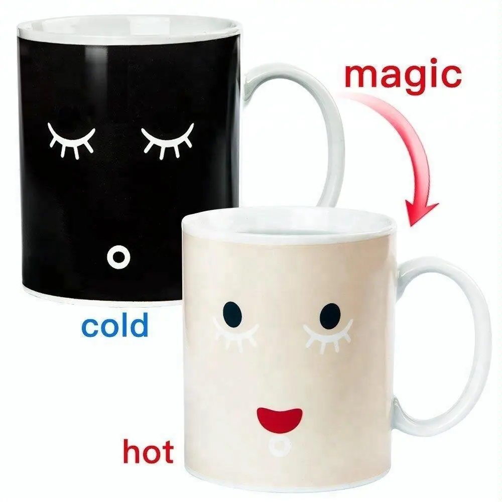 Morgen wecken Hitze Sublimation heißes Wasser Farbwechsel Kaffeetasse Logo angepasst