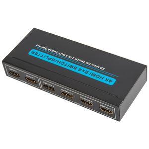 Alta calidad 4K 60Hz 2x4 para divisor de interruptor HDMI Caja de metal con manual de usuario y fuente de alimentación Divisores y convertidores de video