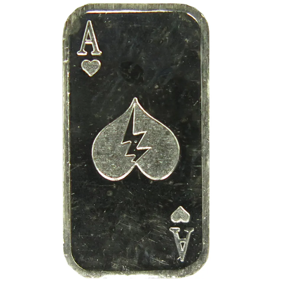 Chinese Silver Coins 1 gram silver ace of hearts card for sale A026