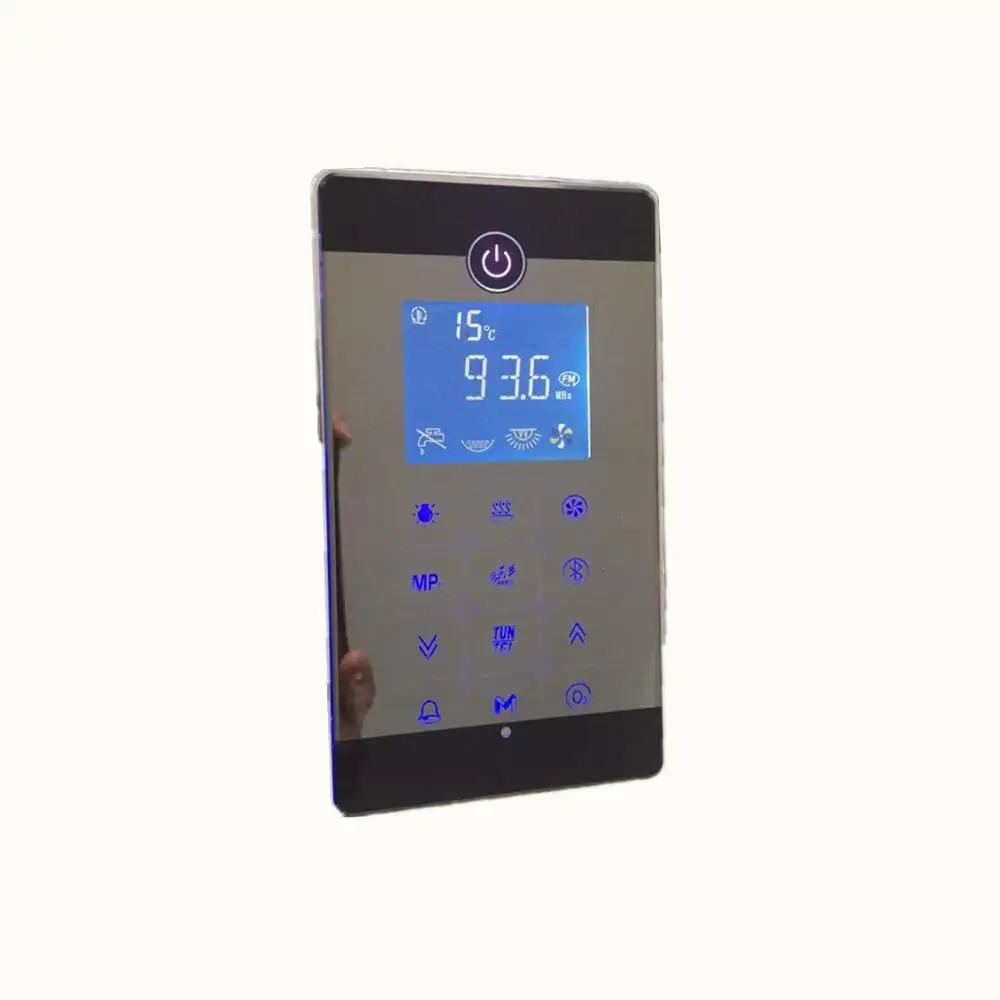 Controlador de chuveiro digital multifuncional, tela de toque super luxuosa