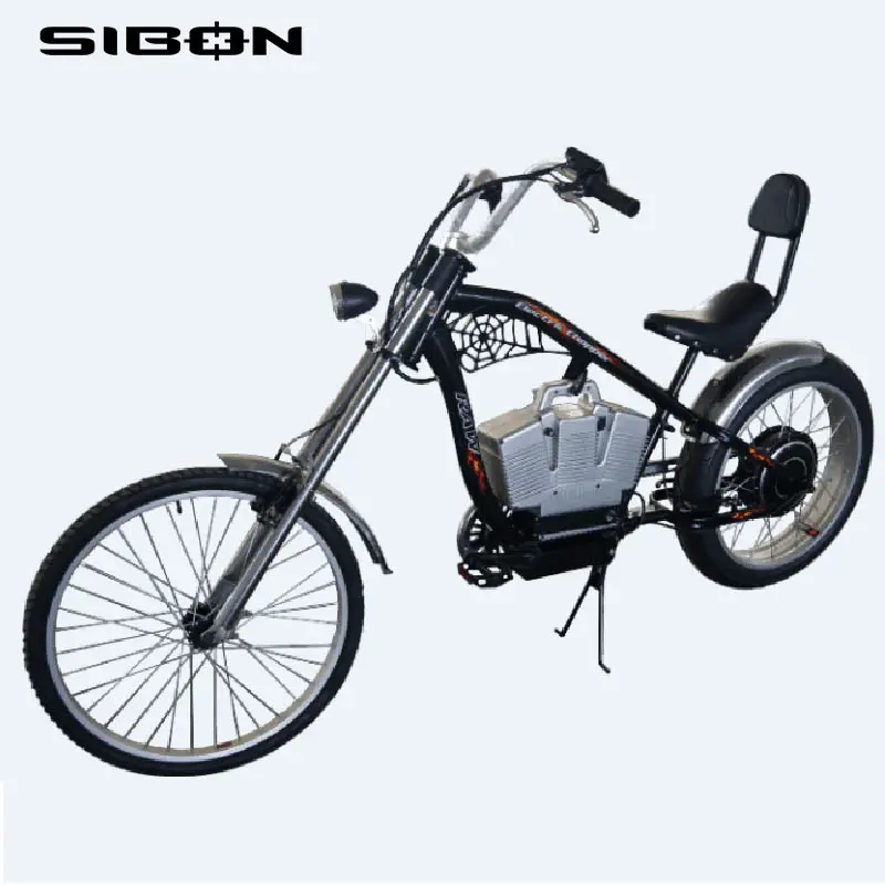 SIBON 36 в 500 Вт бесщеточный двигатель литиевая батарея толстые шины черный взрослый Электрический велосипед чоппер