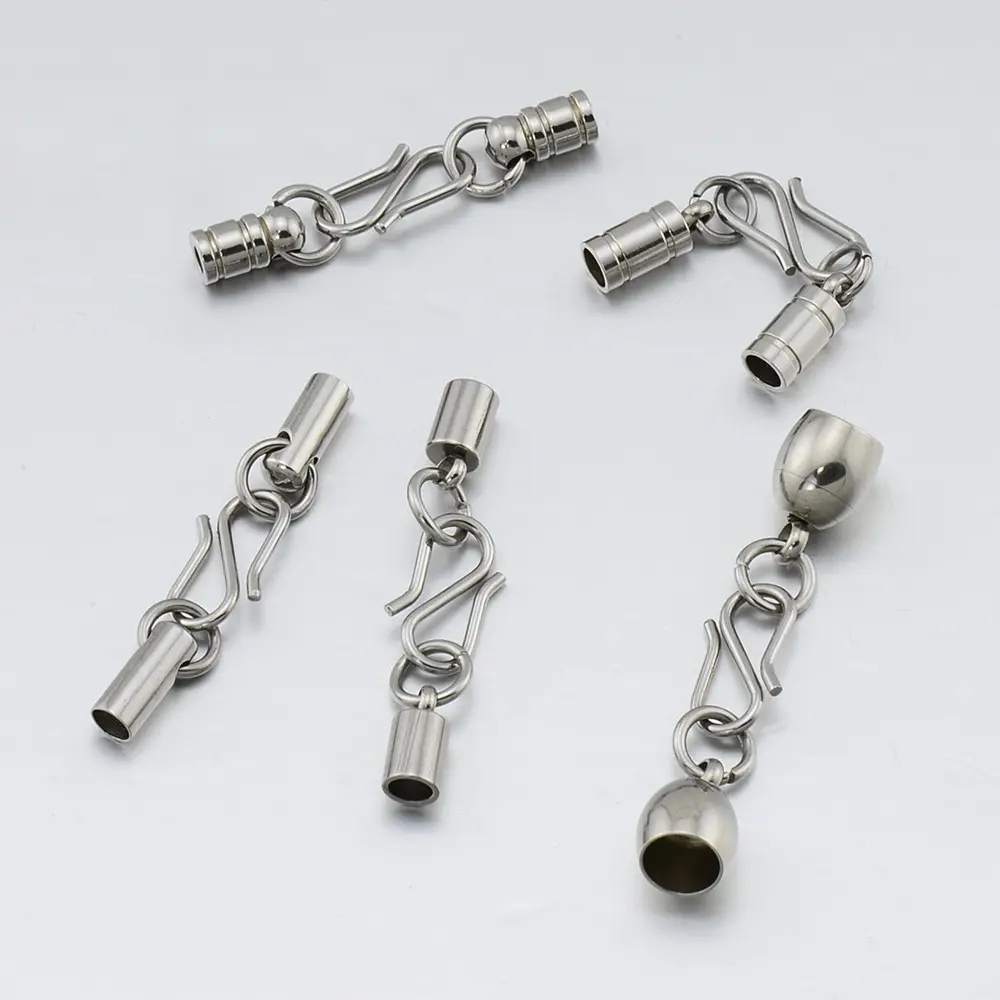 Оптовая продажа, застежка из нержавеющей стали с концевой застежкой, изготовление ювелирных изделий, ожерелье 2-8 мм ZXPJ001