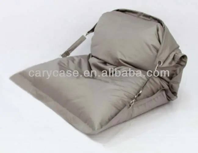Puf rectangular 420D de nailon/poliéster, bolsa impermeable para exteriores con cinturón ajustable