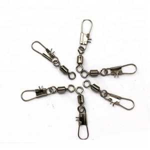 Wholesale Stainless Steel Fishing Rolling <strong>Swivel</strong> with Interlock Snap Sea Fishing <strong>Swivel</strong> Snap Connector Hook