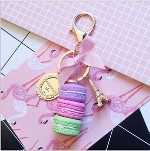 Hot Bán Quyến Rũ Pháp Ladurée Bánh Macaroon Kim Loại Keychain Effiel Tháp Lover Giáng Sinh Keying Quà Tặng Cho Túi Mặt Dây Chuyền Quà Tặng - Product Image 4