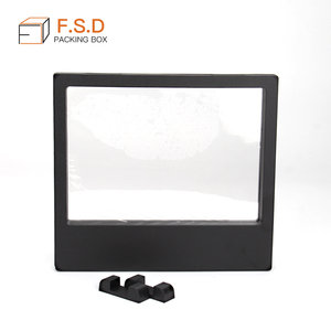 Caja de marco flotante <span class=keywords><strong>3D</strong></span> más vendida en stock, color blanco y negro, tamaño personalizado, joyería de alta calidad, caja almacenada contra el agua y el polvo