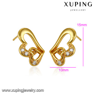 27270 New Design Jewelry <strong>22k</strong> <strong>Gold</strong> Heart <strong>Earrings</strong> Design for Girls