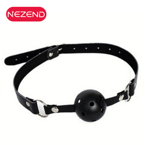日本皮革成人性玩具 Bdsm 产品女性约束束缚脖子领与嘴堵球