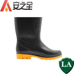 สีดำทนน้ำมันกันน้ำยาวความปลอดภัยในการทำงานฝนรองเท้าพีวีซี - Product Image 3