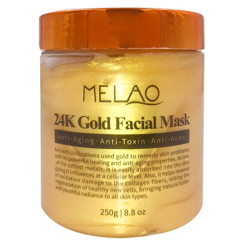24K Золотая маска для лица для всех типов кожи от MELAO, 8,8 Oz-древнее золото маска помогает при акне и укрепляющий вверх кожи оптовик