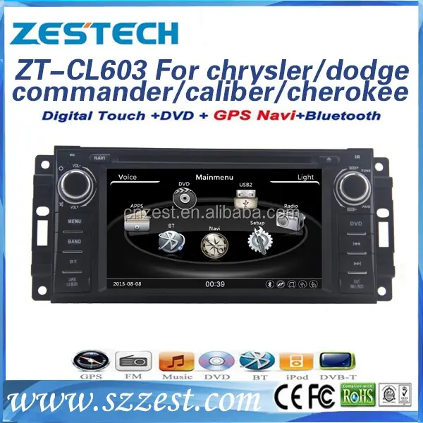 Pantalla táctil HD dvd de accesorios para coche Chrysler Jeep dodge/Comandante/calibre/Grand cherokee dvd gps radio auto partes navi