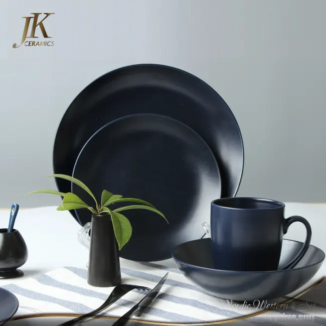 High quality dinner set porcelain matt plate dinnerware set mexican tableware