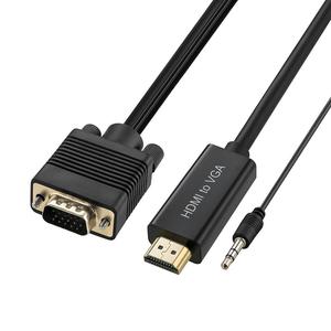 Adaptador convertidor Hdmi macho a VGA macho, Cable de vídeo compatible con 3d,1080p y con salida de Audio - Product Image 2
