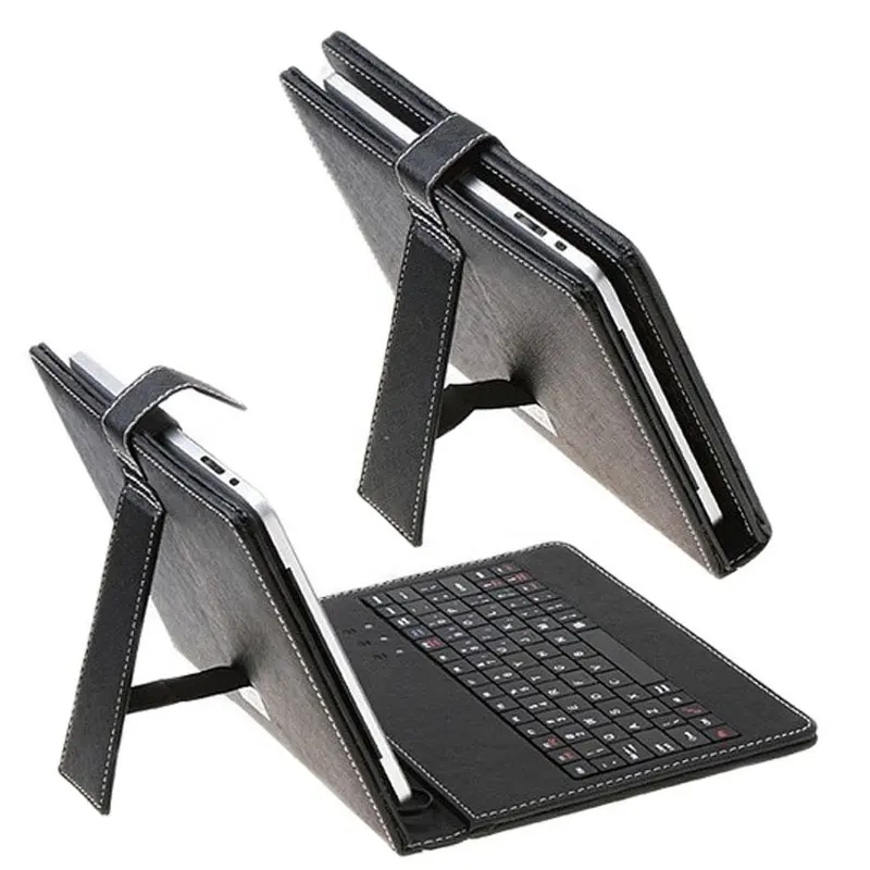 Funda de teclado de cuero PU para tableta PC de 7 pulgadas para teléfono inteligente