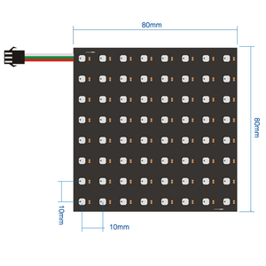 8x8 CM P10 64 pixel indirizzabile programmabile SK6812 3535 <span class=keywords><strong>RGB</strong></span> <span class=keywords><strong>LED</strong></span> <span class=keywords><strong>Matrix</strong></span> Panel