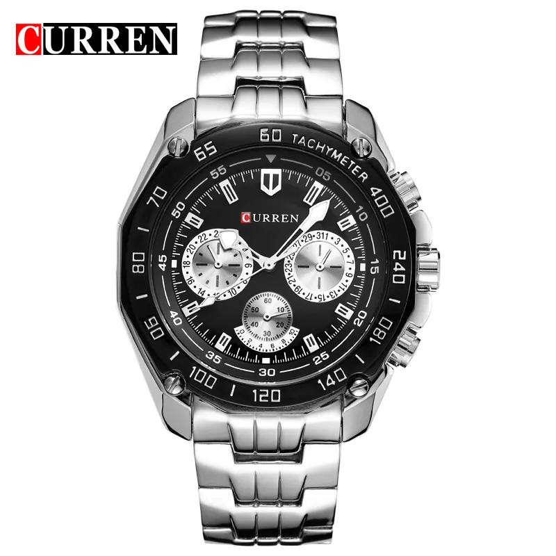 Лидер продаж 8077, мужские часы CURREN, аналоговые кварцевые деловые классические модные мужские часы из нержавеющей стали, OEM