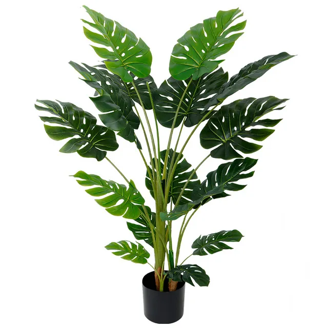 PEVA المواد الخضراء نوع النبات شجرة بونساي صناعية الأشجار الاستوائية الصغيرة النباتات أوراق الشجر