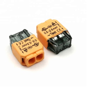 LED Fast Quick Wires <strong>Push</strong>-in <strong>Push</strong> Wire Connector for 2.5mm2 24A Direct <strong>Push</strong> in Connector Wire <strong>Terminal</strong> <strong>Blocks</strong> for 2P - Product Image 2