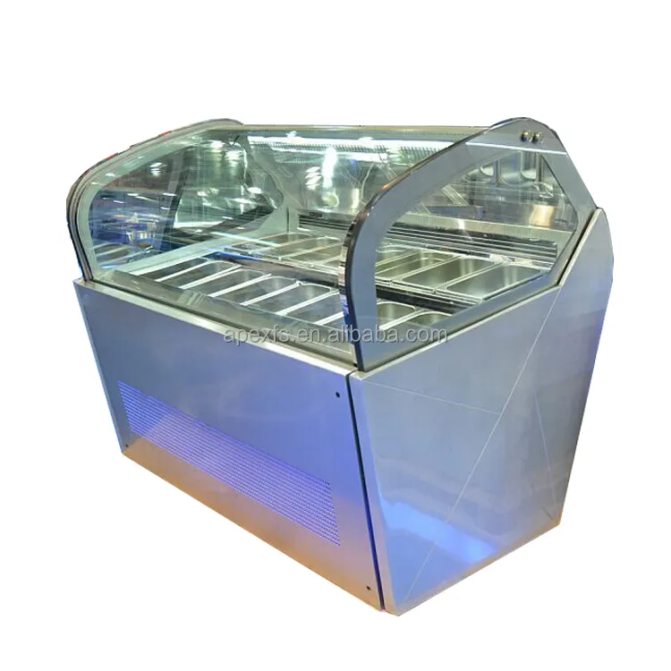 Sistema de resfriamento ventilador clima, congelador profundo da porta de vidro do gelado da porta de deslizar N-ST