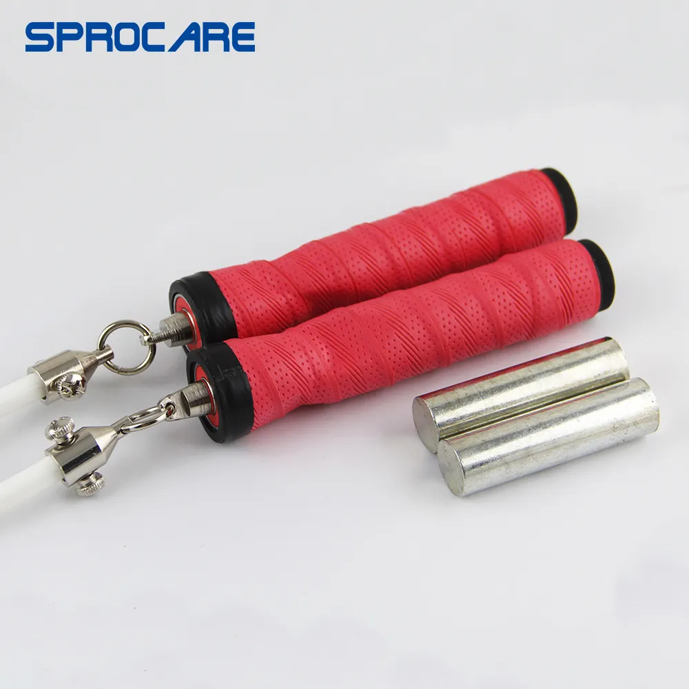 Verstelbare Ultra Dikke 8Mm Pvc Kabel Speed Jump Rope Met Overgrip Voor Mma Sport Fitness Training, extra Gewicht Bar