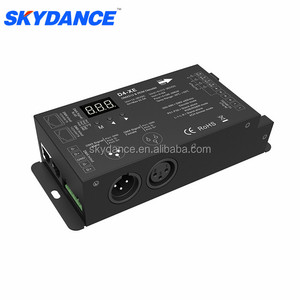 SKYDANCE D4-XE 4 канала RGBW DMX 512 RDM декодер Частота ШИМ XLR3 RJ45 RGB DMX512 цифровой контроллер Зеленый терминал - Product Image 2