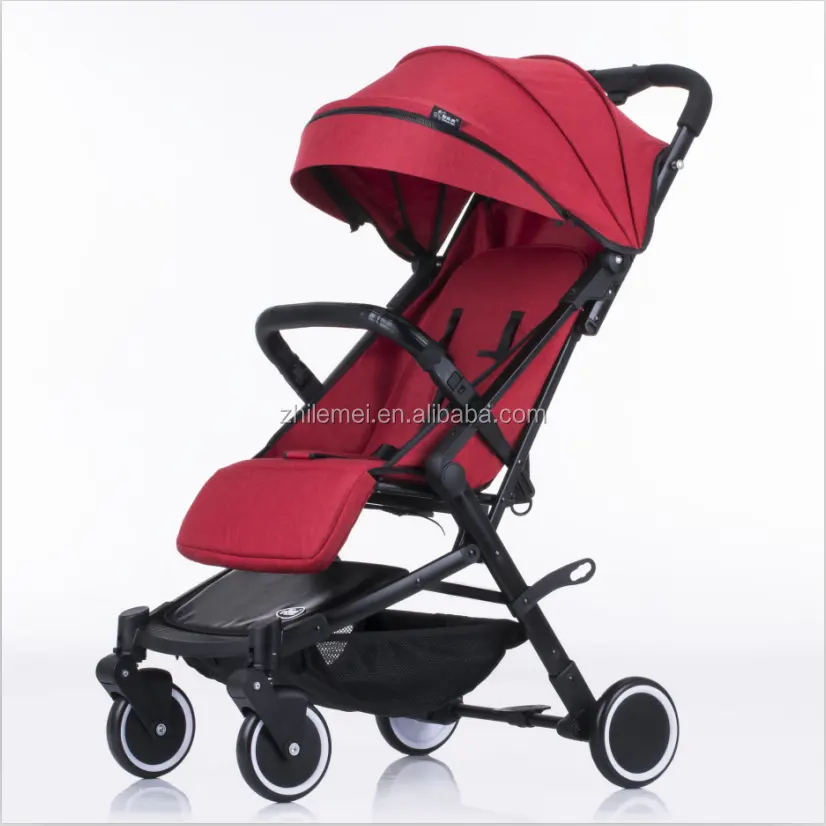 China OEM light weight small folding size one hand folding new design baby stroller with aluminum frame and detachable front bar