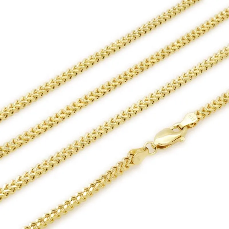 Wholesale Hip-hop Link Chain Gold Color Men Jewelry Long Franco Chain China 2019 High Quality Standard High Polished Necklaces