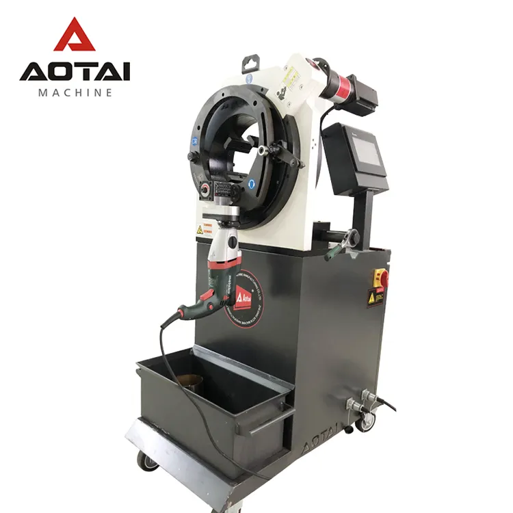 AOTAI OSK-120 de alimentación automática de METABO MOTOR delgada ORBITAL de corte de la máquina de biselado