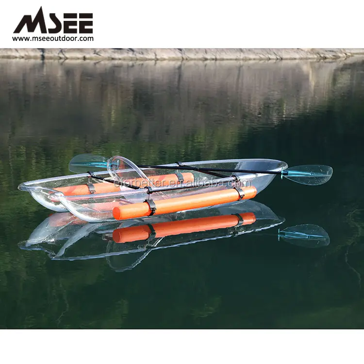 Le Verre En Polycarbonate Kayak Kayak Transparent Avec Deux Sièges Transparent Sans Pagaie de Kayak