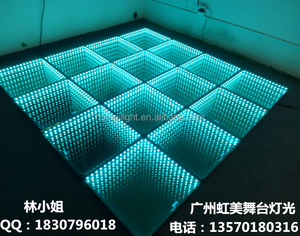 DMX512制御アビスダンスフロアパネルIP65定格3Dマジックミラー効果<span class=keywords><strong>LED</strong></span> RGBディスコパーティーステージ装置