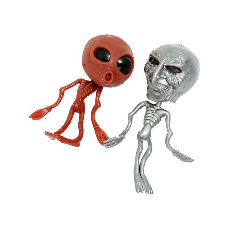 Nuova venuta regalo di Halloween del giocattolo extraterrestri del cranio squishy giocattolo premere il rilascio di stress palla