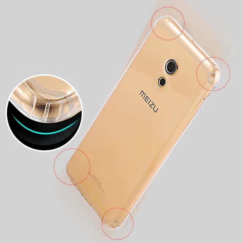 Coque transparente en TPU ultra-mince pour Meizu Pro 6 note 3 M6, étui souple de haute qualité