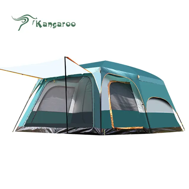 Открытый двойной слой Два Номера Водонепроницаемый семья Кемпинг палатки
