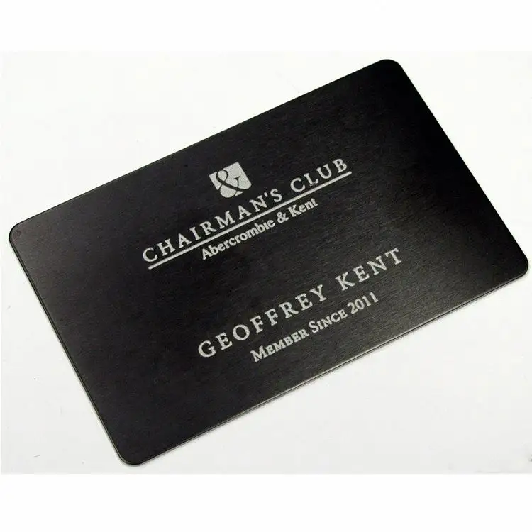 OEM Custom Design Logo graviert amex schwarz metall karte