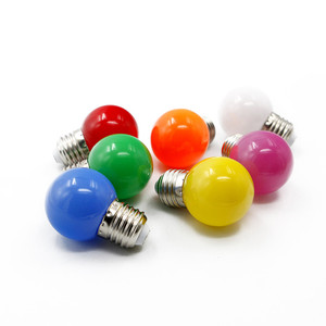 קישוט חיצוני מסיבה צבעונית משומשת <span class=keywords><strong>LED</strong></span> <span class=keywords><strong>1W</strong></span> E27 בסיס G45 נורות לד