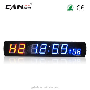GANXIN電子LEDジムスポーツトレーニングタイマー,8桁デジタル間隔時計カウントダウン/カウントアップストップウォッチ機能付き - Product Image 2