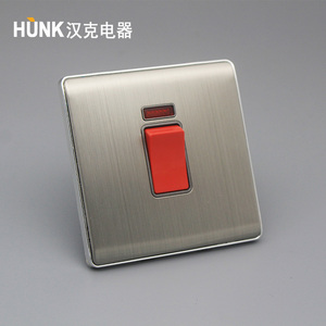 Wenzhou fabrika BS Standart gri renk Paslanmaz çelik anahtarı 45A klima anahtarı - Product Image 1