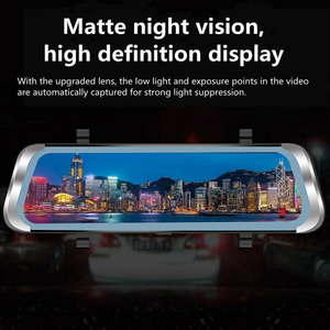 Cámara multimedia para espejo retrovisor, grabación en bucle con pantalla táctil de 10 ", visión nocturna, doble lente, sensor G, 1080P, Ce - Product Image 5