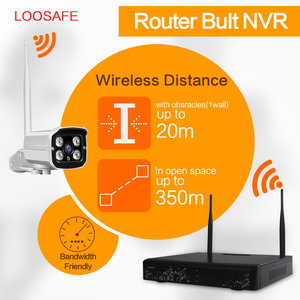 LOOSAFE 4CH 960 P wifi 闭路电视系统 nvr ip66 闭路电视摄像机 130 万像素无线安全摄像机系统与音频 - Product Image 2