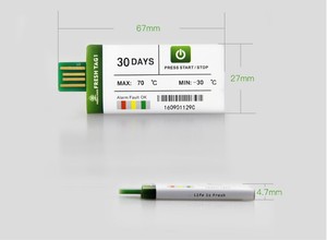 Corrente fria da freshliance, único <span class=keywords><strong>use</strong></span> gravador de temperatura do <span class=keywords><strong>logger</strong></span> de dados <span class=keywords><strong>usb</strong></span>