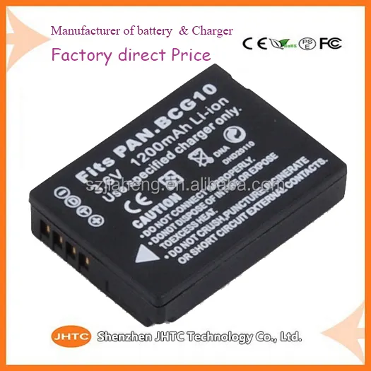 Lithium battery pack BCG10 3.6V 1200mAh Battery Pack For Panasonic Lumix DMC-TZ6 DMC-TZ7
