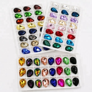 Tear Drop รูปร่าง Pointback กาว Rhinestones - Product Image 3