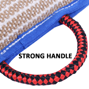 Henshine Great Jute <span class=keywords><strong>Dog</strong></span> Bite Training Tug 3 Handle <span class=keywords><strong>Dog</strong></span> Bite Linen <span class=keywords><strong>Pillow</strong></span>ためYoung Dogs
