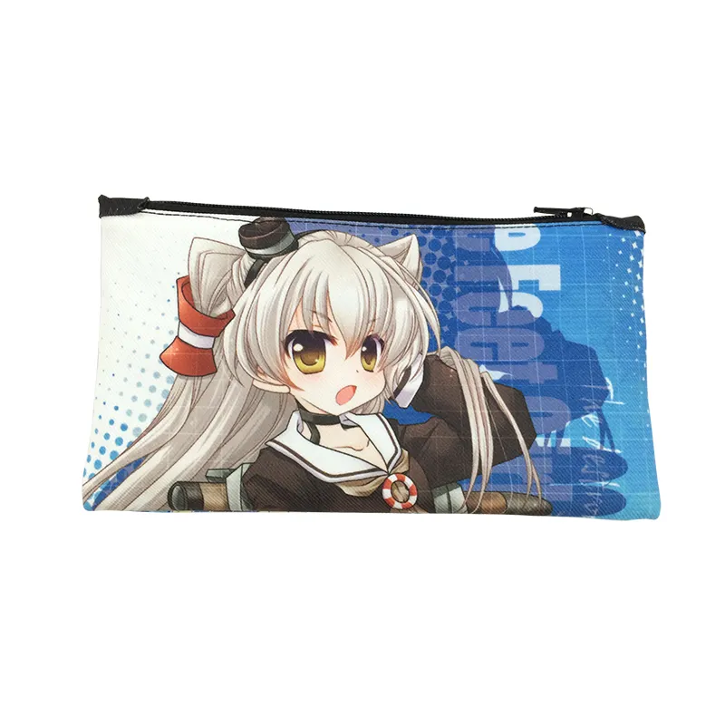 2017 Goedkope kantoor en school custom print potlood tas cartoon gedrukt kids anime school groothandel potlood pouch