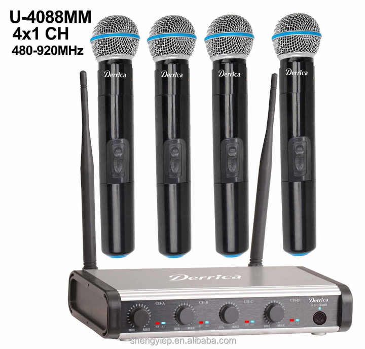 4ช่อง UHF ไมโครโฟนไร้สาย U-4088