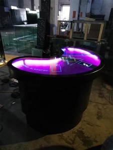 定制 DJ 计数器 LED 不规则形状弯曲的前台办公桌 - Product Image 5