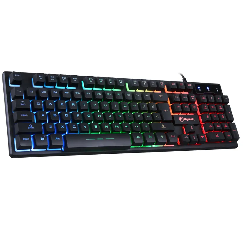 Aksesori Komputer Keyboard Gaming Lampu Latar 104 Tombol