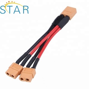 <span class=keywords><strong>XT60</strong></span>并联电池组连接器适配器14AWG电缆线束，用于RC Lipo硅胶线电池