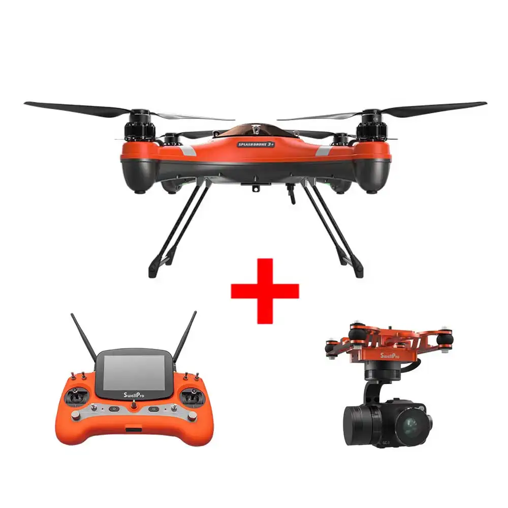 Swellpro-Drone étanche avec cardan à 3 axes sans balais et caméra 4K, livraison gratuite