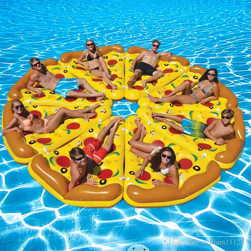 Materasso gonfiabile del galleggiante della piscina della fetta della Pizza della spiaggia dell'acqua di estate per i bambini e l'adulto